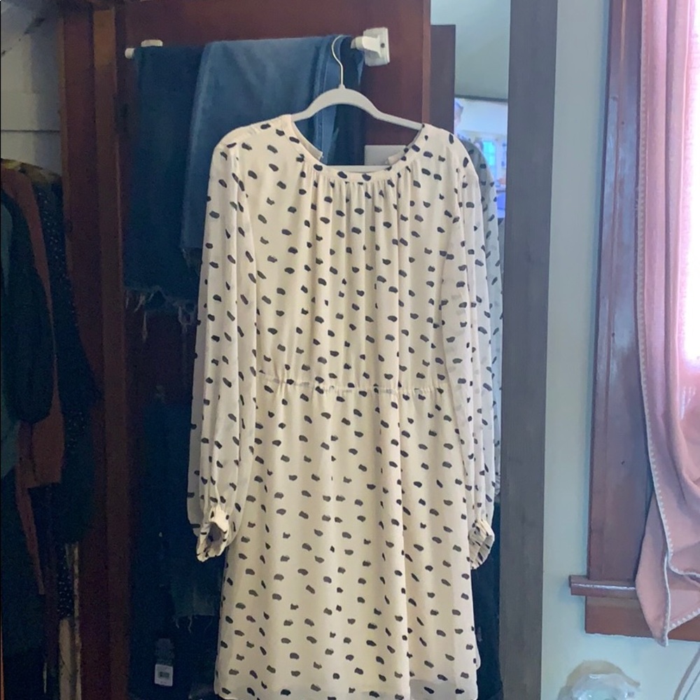 H&M cream with Polk dots